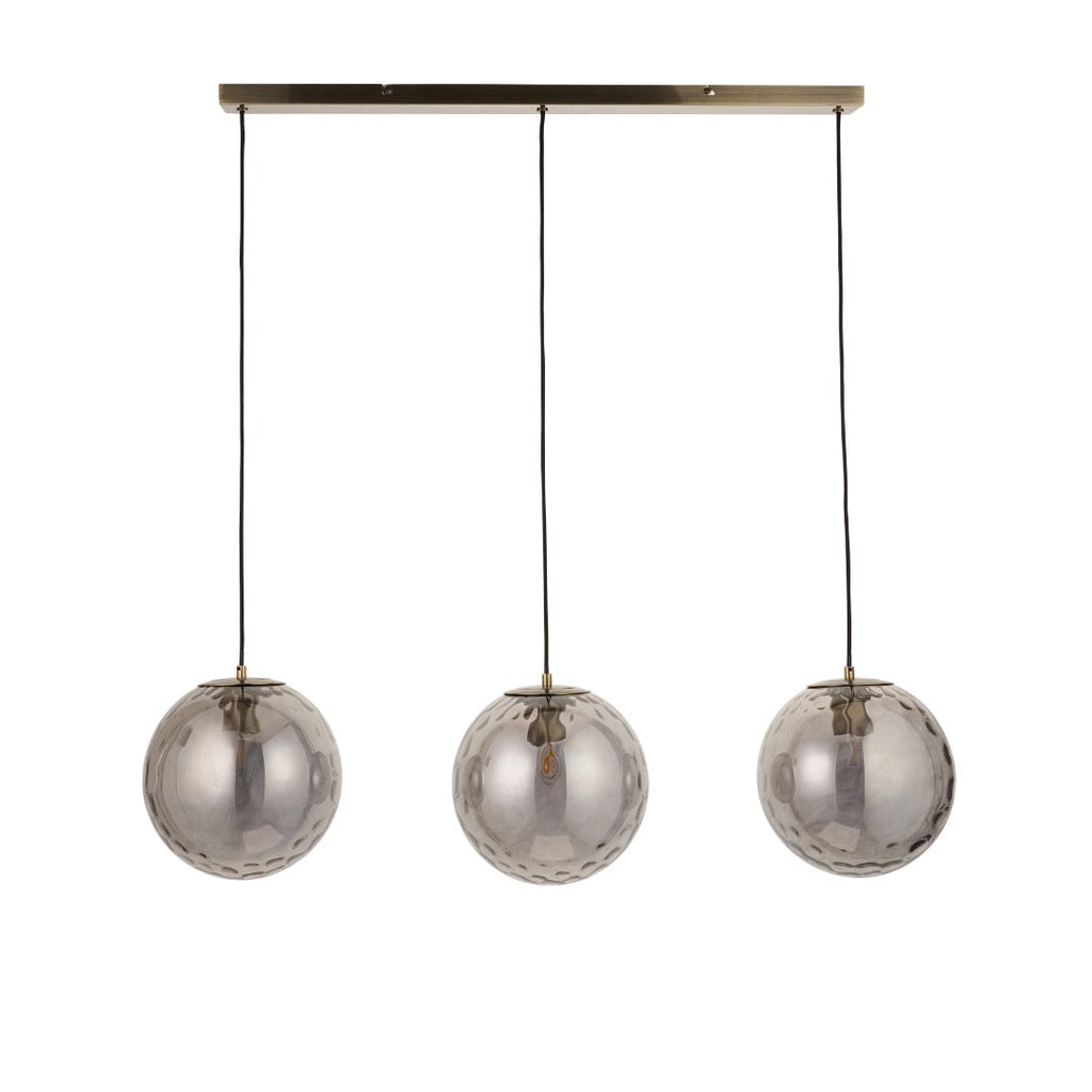 Tamara 3-Light Antique Brass Pendant Bar
