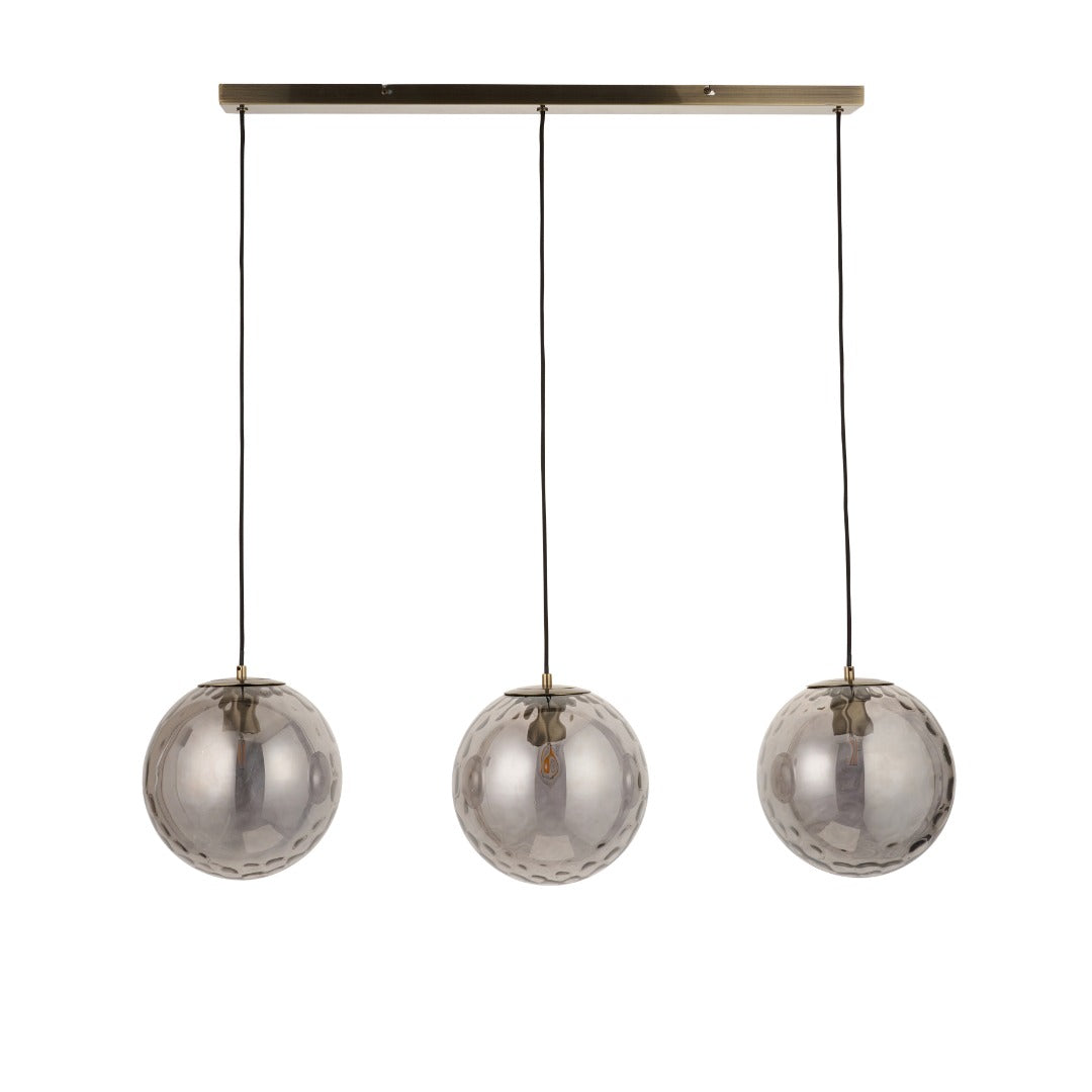 Tamara 3-Light Antique Brass Pendant Bar