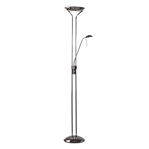 Poppy mother and child floor lamp black chrome