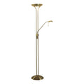 Poppy mother and child floor lamp antique brass