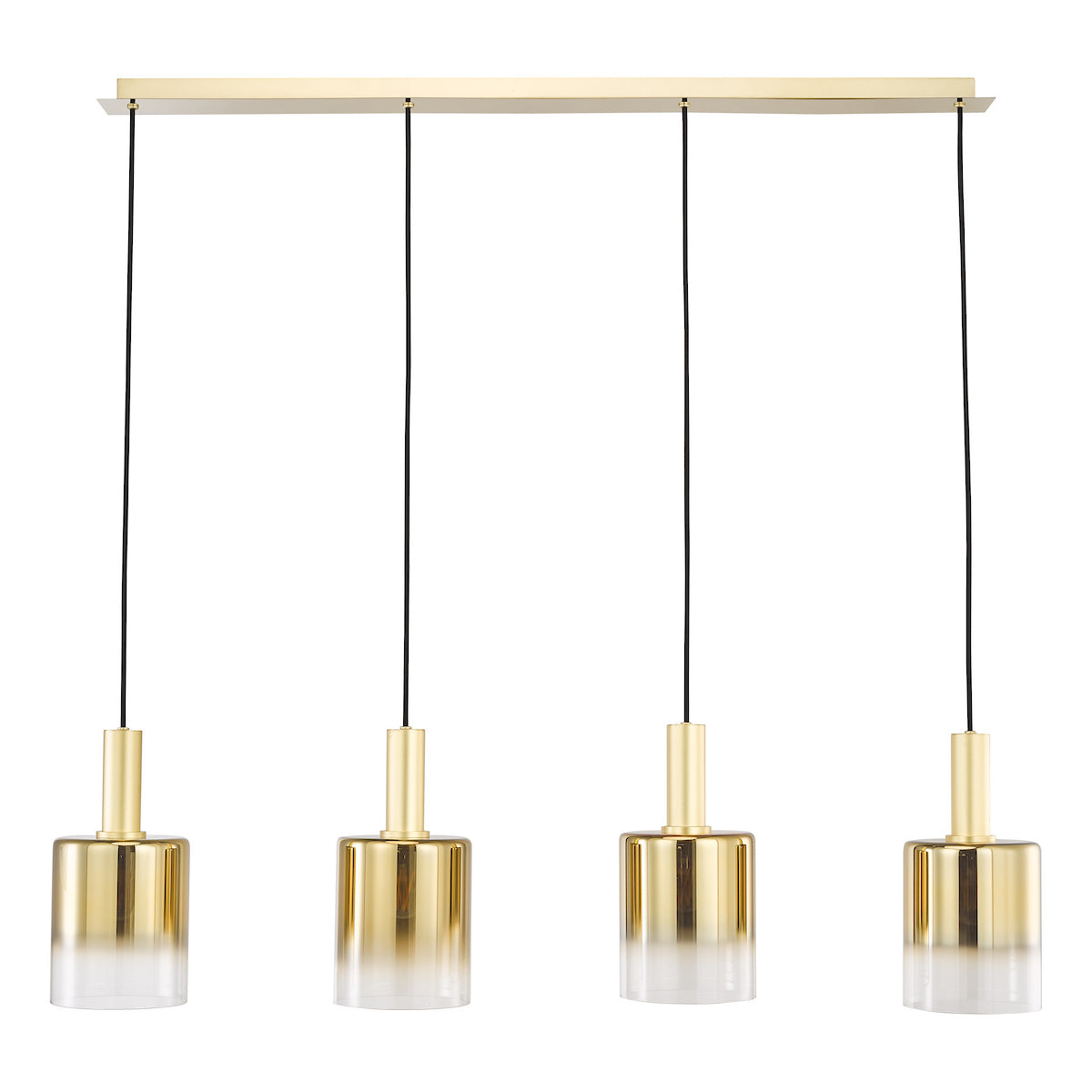 Savannah 4-Light Satin Gold Bar Pendant