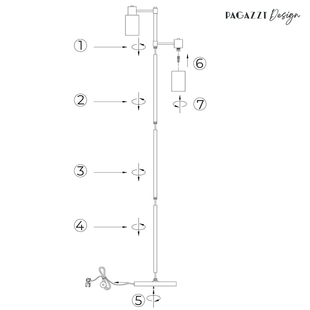 Maya 2-Light Antique Brass Floor Lamp