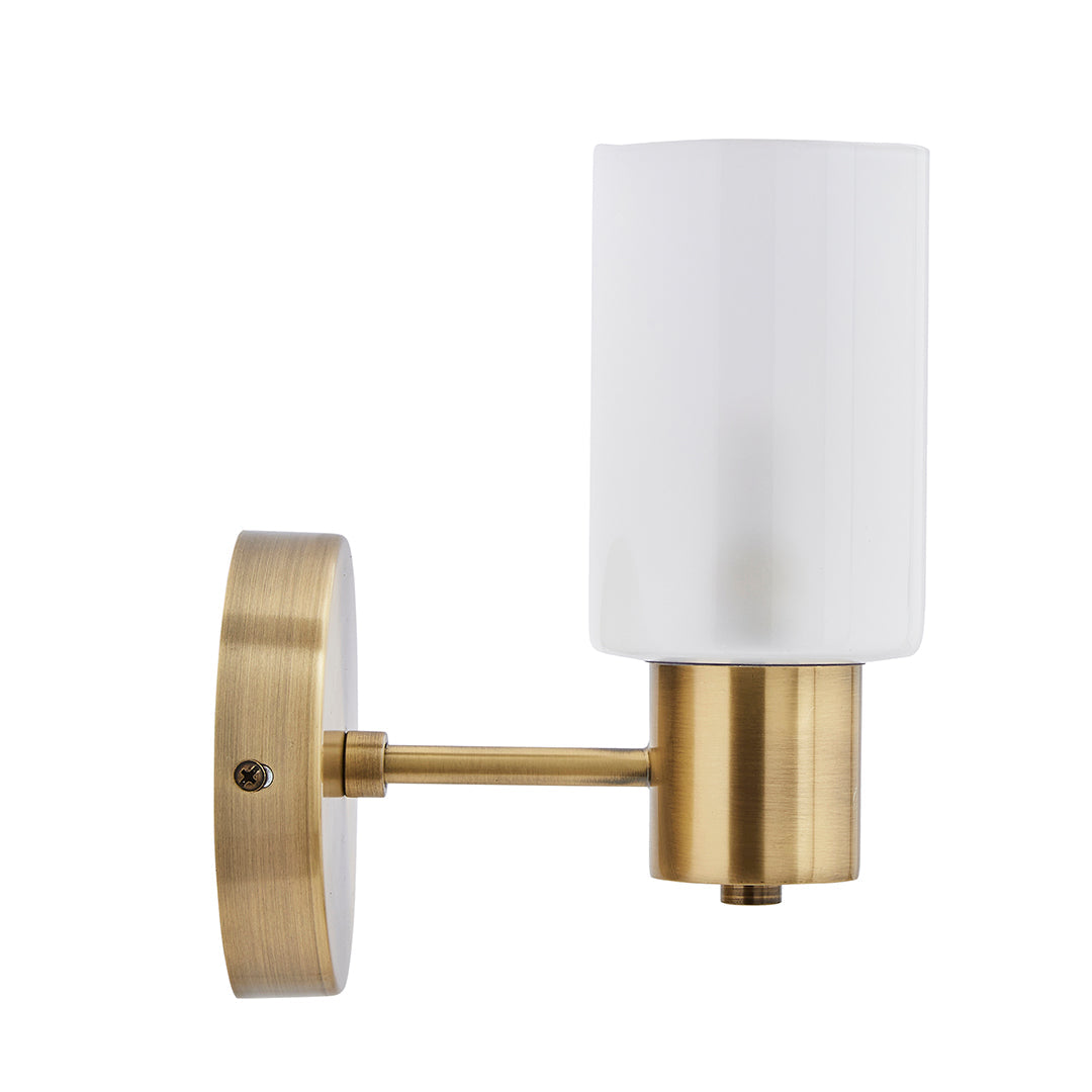 Maya 1-Light Antique Brass Wall Light