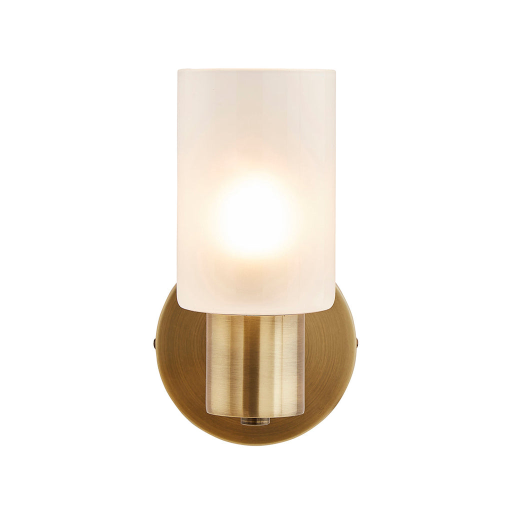 Maya 1-Light Antique Brass Wall Light