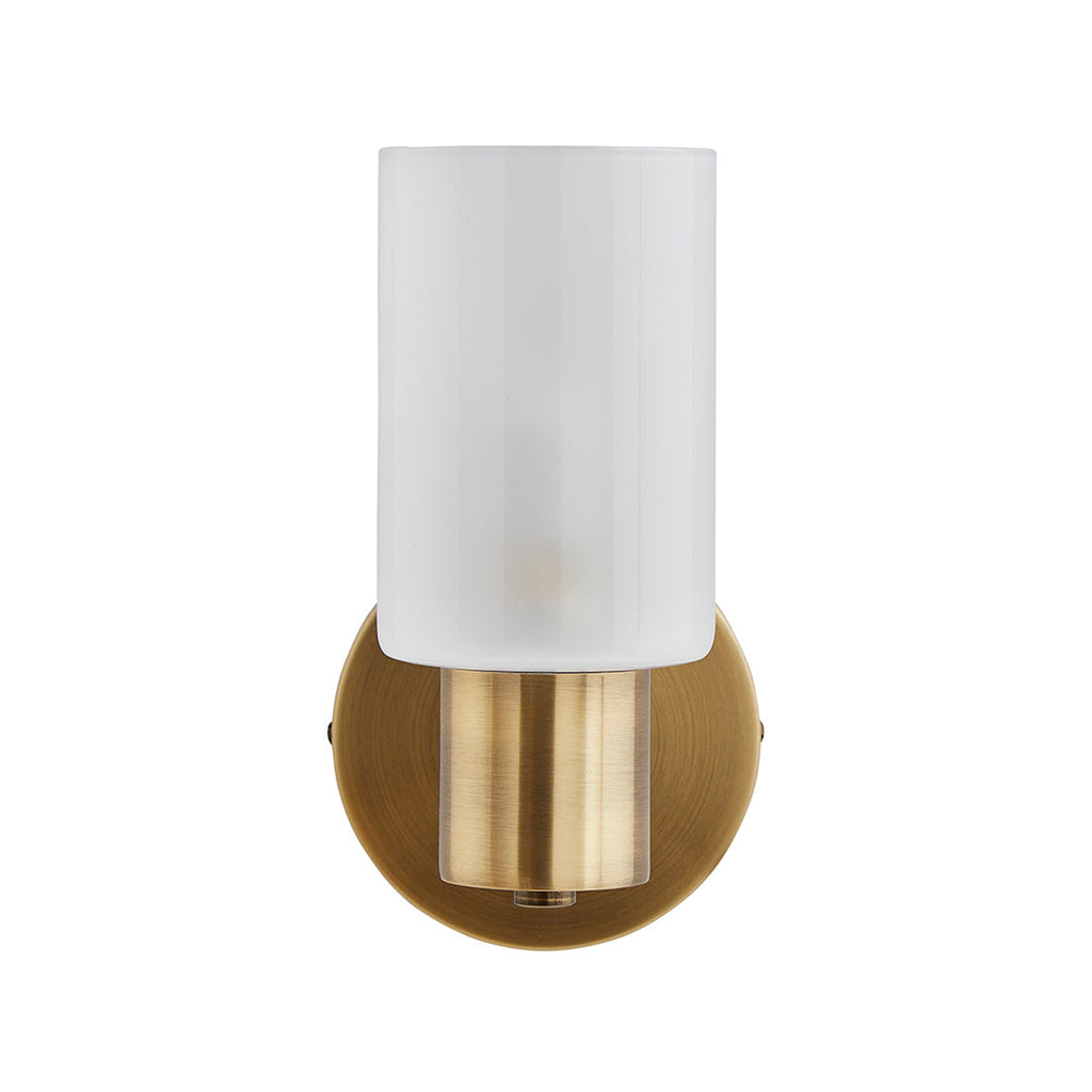 Maya 1-Light Antique Brass Wall Light