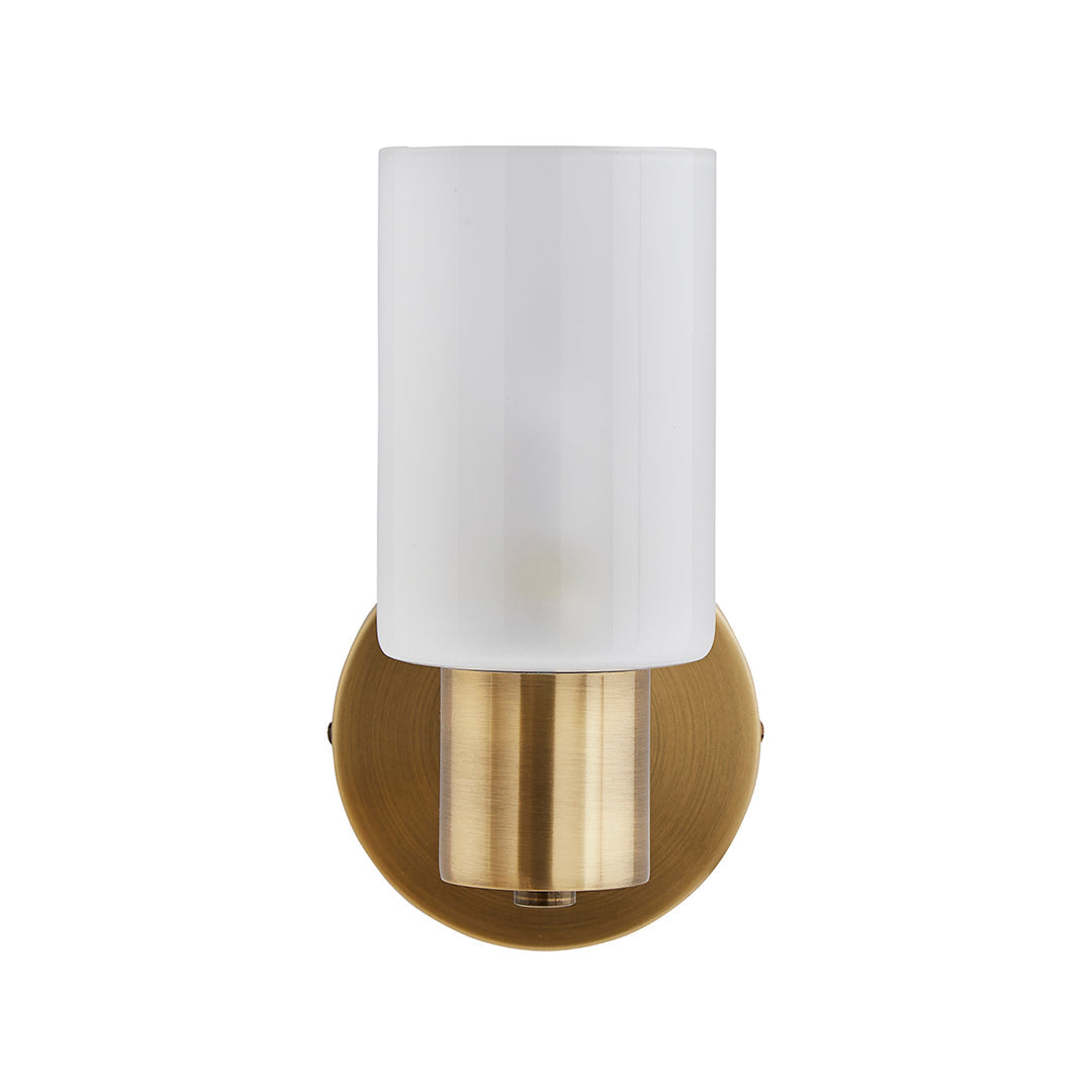 Maya 1-Light Antique Brass Wall Light