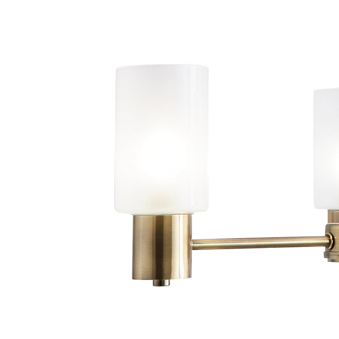 Maya 3-Light Antique Brass Semi-Flush Ceiling Light