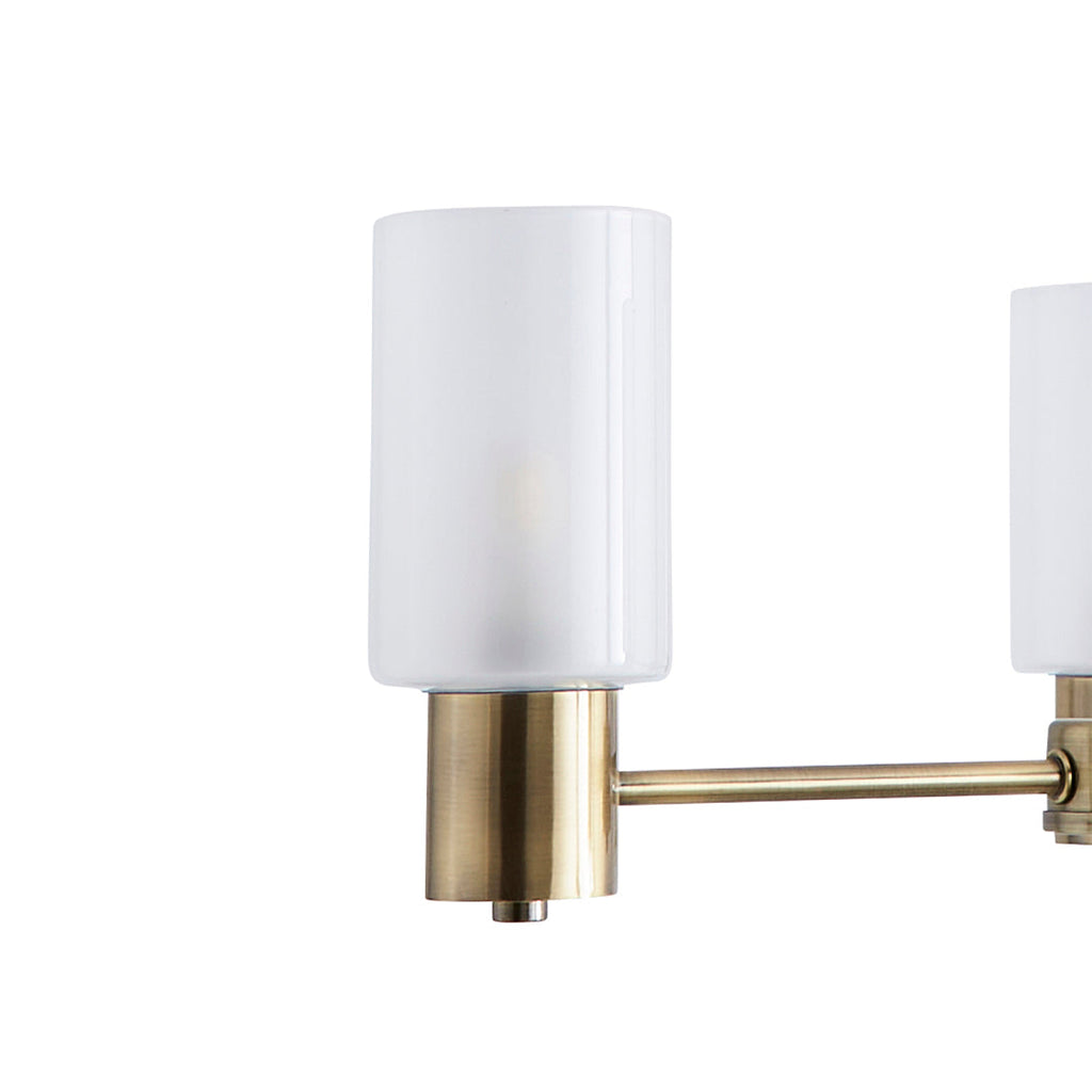 Maya 3-Light Antique Brass Semi-Flush Ceiling Light