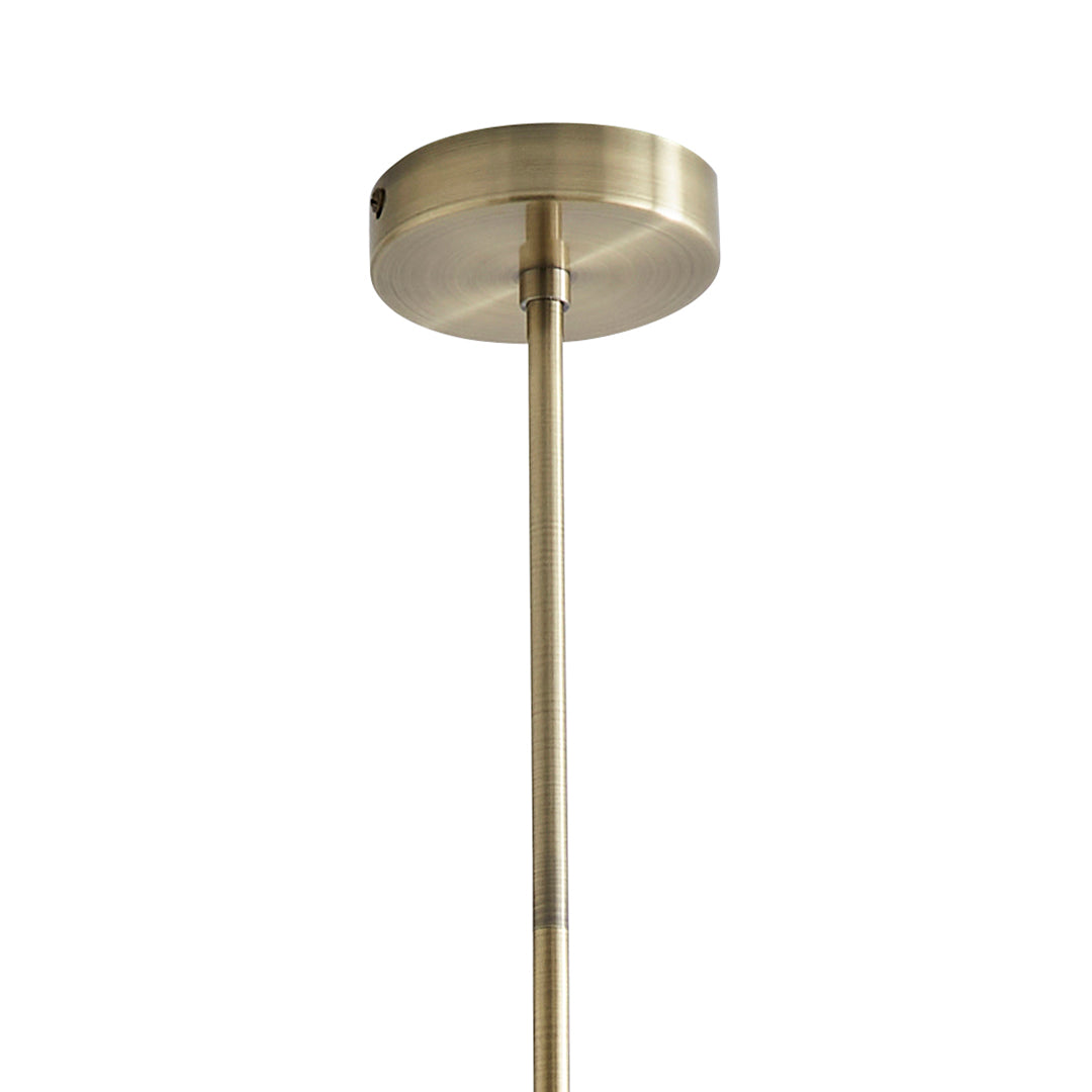Maya 3-Light Antique Brass Semi-Flush Ceiling Light