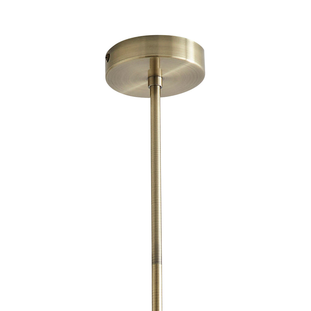 Maya 5-Light Antique Brass Semi-Flush Ceiling Light